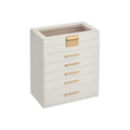 Songmics Jewellery Box With Drawers White Gold Songmics