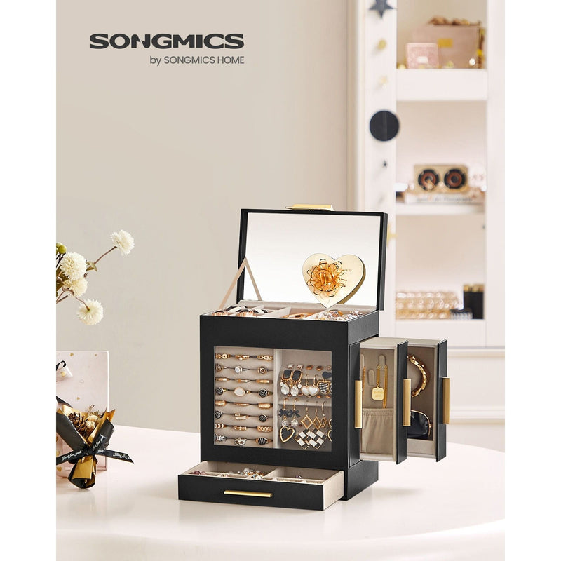 Dressing Table Jewellery Organiser, Black Songmics
