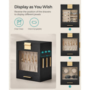 Dressing Table Jewellery Organiser, Black Songmics