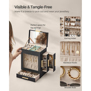 Dressing Table Jewellery Organiser, Black Songmics