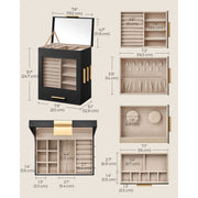 Dressing Table Jewellery Organiser, Black Songmics