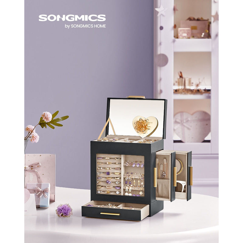 Dressing Table Jewellery Organiser, Grey Songmics
