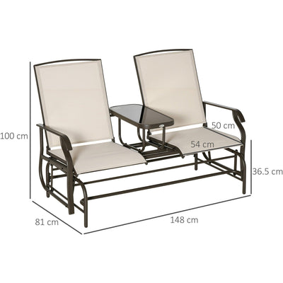 Garden Love Seat Outsunny