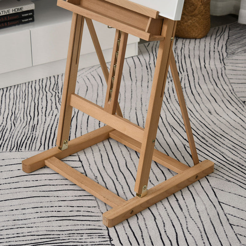 Wooden Studio Easel With Pencil Case Vinsetto
