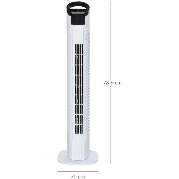 70° Oscillating Tower Fan with Remote, 3 Speed, 7.5h Timer