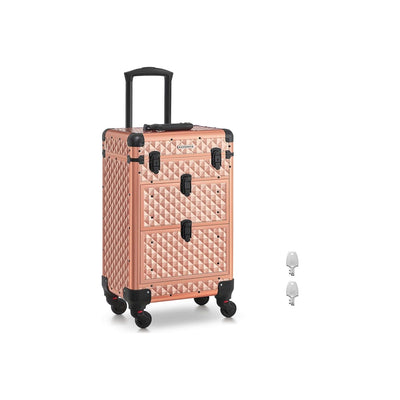 Songmics Makeup Trolley Case, Champagne Gold Songmics