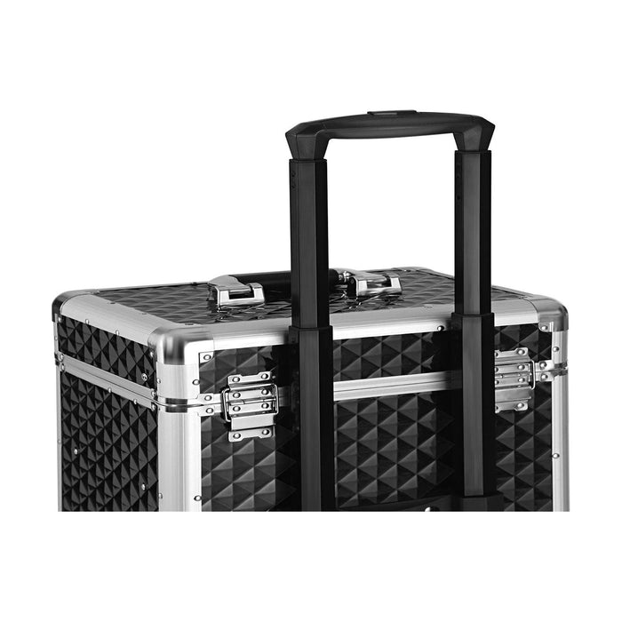 Songmics Trolley Beauty Case 2 Drawer Black