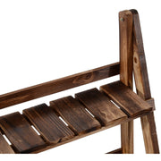 3 Tier Folding Wooden Garden Plant Stand, L60xW37xH93cm Homcom