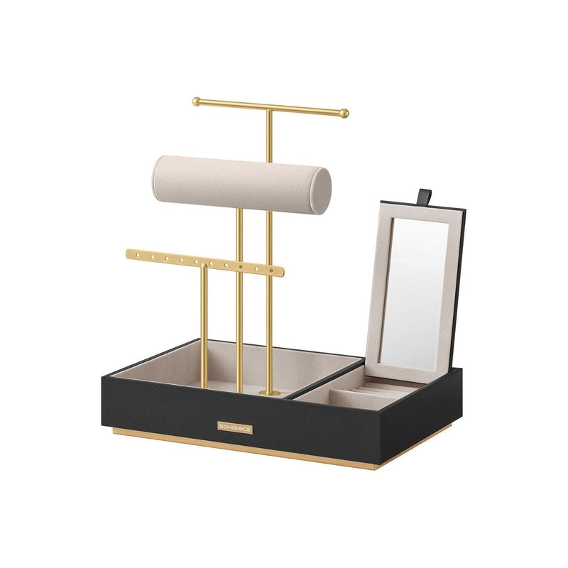 Songmics Dressing Table Jewellery Organiser Black Gold Songmics