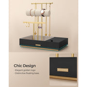Songmics Dressing Table Jewellery Organiser Black Gold Songmics