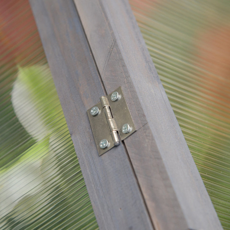 Small Wooden Cold Frame Greenhouse, Polycarbonate Panels