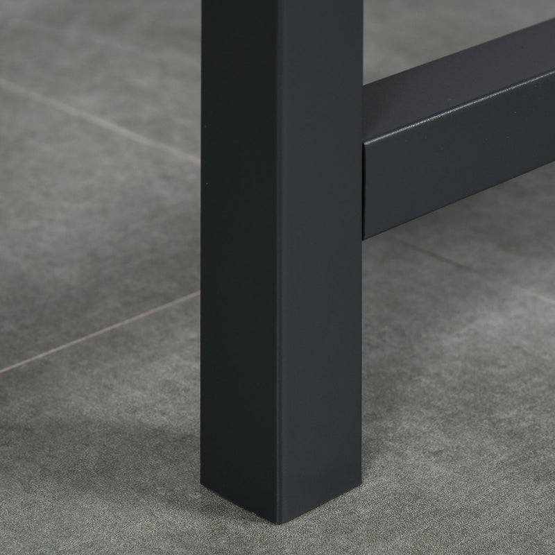 Space-Saving Drop Leaf Dining Table, Brown/Black