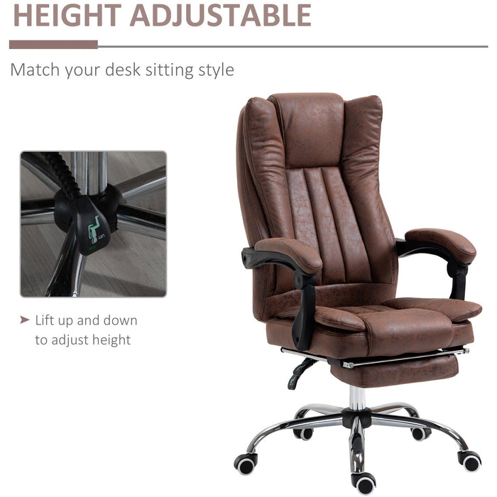 Reclining Executive Desk Chair, Brown