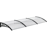 Modern Porch Canopy, Rain Shelter, Black Outsunny