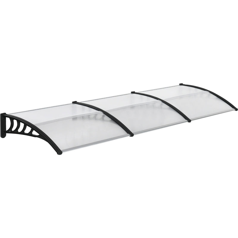 Modern Porch Canopy, Rain Shelter, Black Outsunny