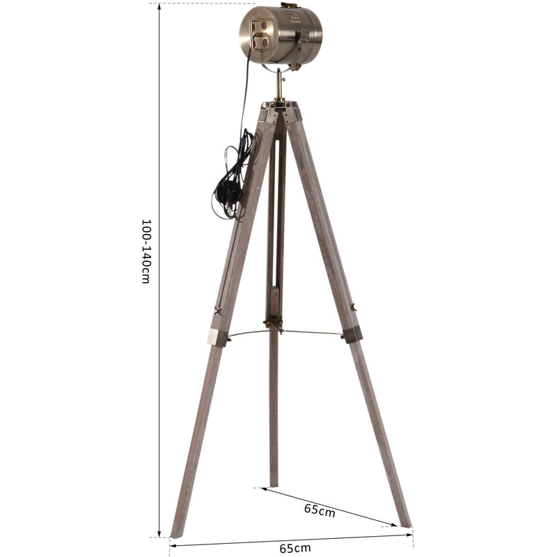 Vintage Tripod Floor Lamp, Photography Spotlight