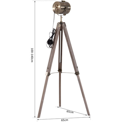 Vintage Tripod Floor Lamp, Photography Spotlight Homcom