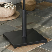 Metal Parasol Stand - Adjustable Knob, Black Outsunny