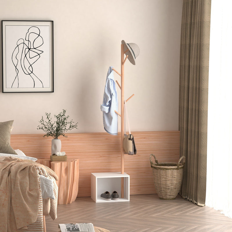 Coat Rack Storage Bench Hall Tree 180 cm