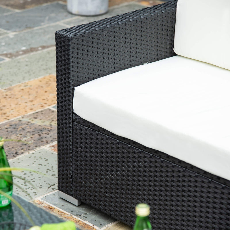 4 Seater Garden Furniture Set, Hand-Woven PE Wicker