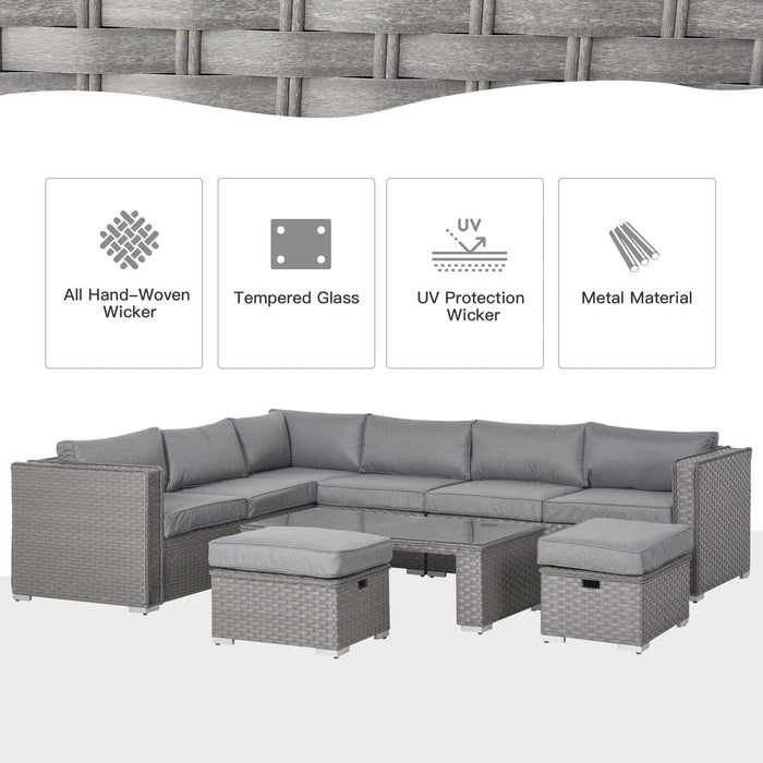 Garden Furniture Rattan Corner Sofa