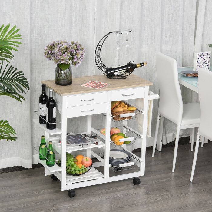 Rolling Kitchen Island With Spice Racks