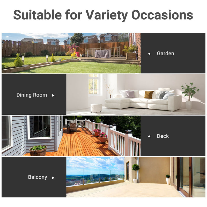 Square Bistro Table, Tempered Glass