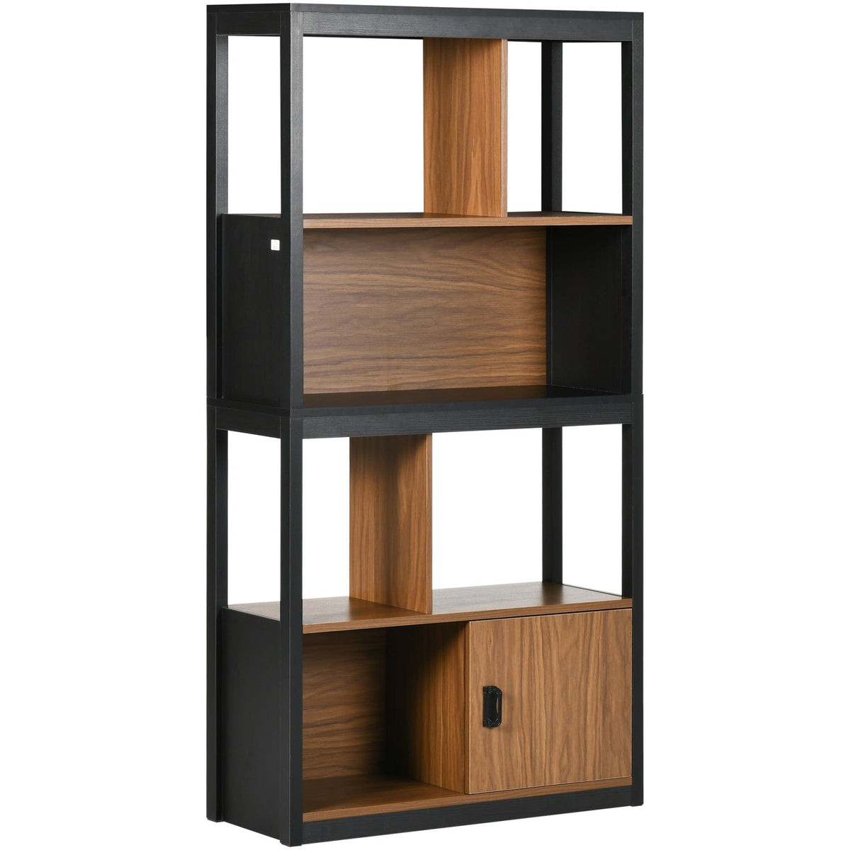 Shop Now 4Tier Walnut Brown Modern Bookshelf — Opal Retail
