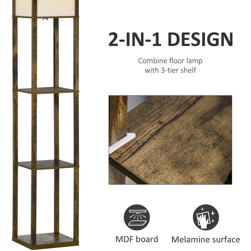 Floor Lamp With Shelves