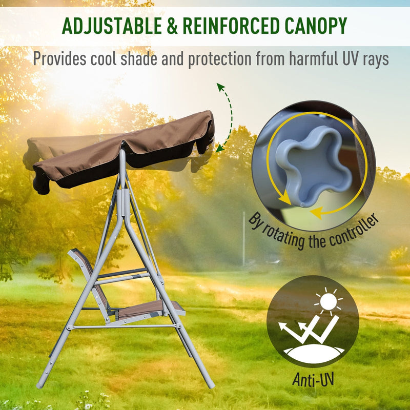 3 Seater Swing Chair Outsunny