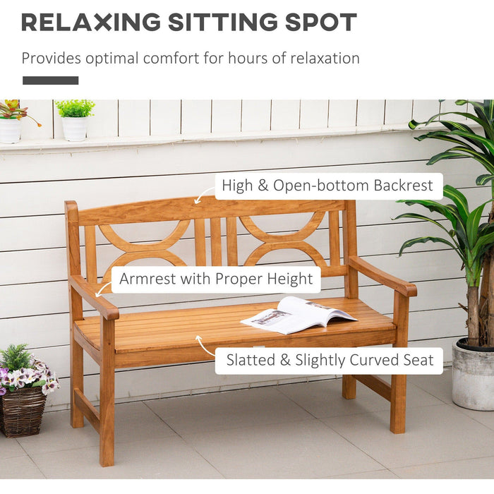 2 Seat Wooden Bench