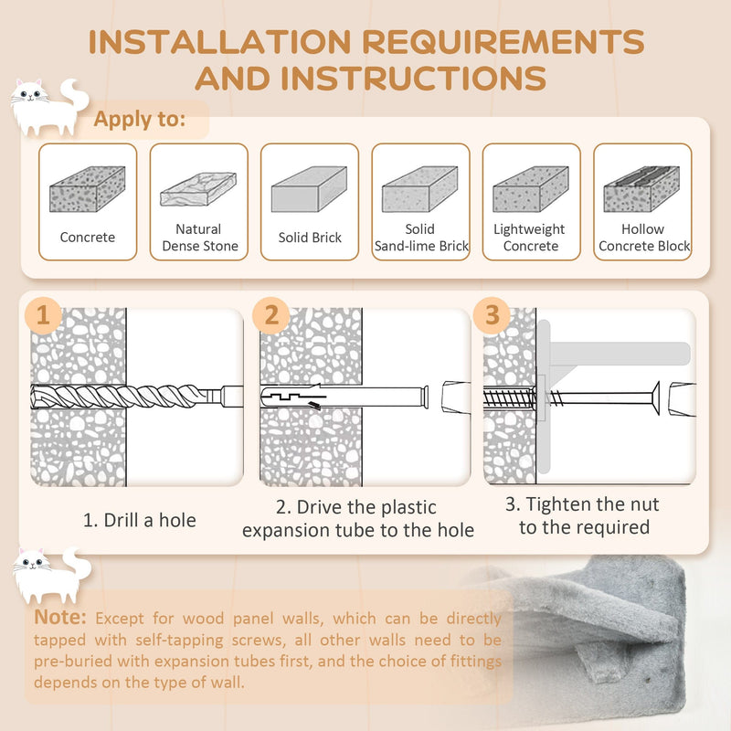 Wall Mounted Shelves For Cats Pawhut