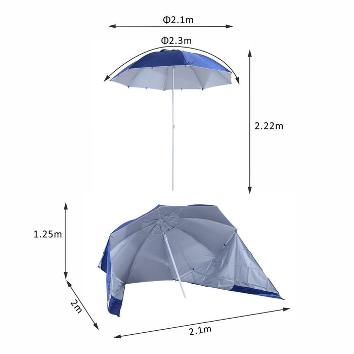 2m Parasol, Blue