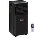 7000BTU 4-In-1 Portable AC w/ Remote LED Timer, Black Homcom
