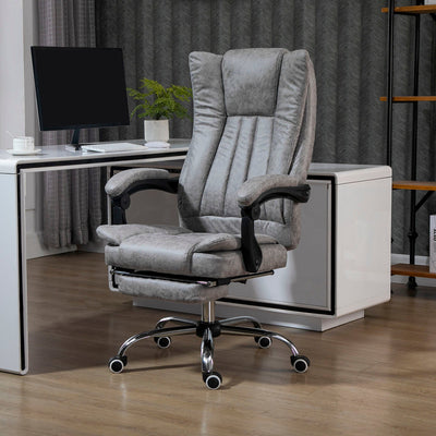 Reclining Executive Desk Chair, Grey Vinsetto