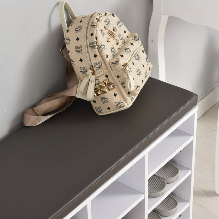 Hallway Bench With Shoe Storage and Cushion