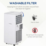 White 5000 BTU 4-in-1 Portable AC Homcom
