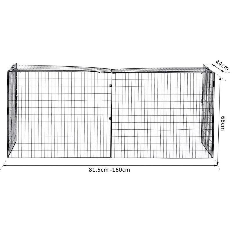Extendable Fire Guard Screen, Black, W81.5 - 160x D44x H68cm