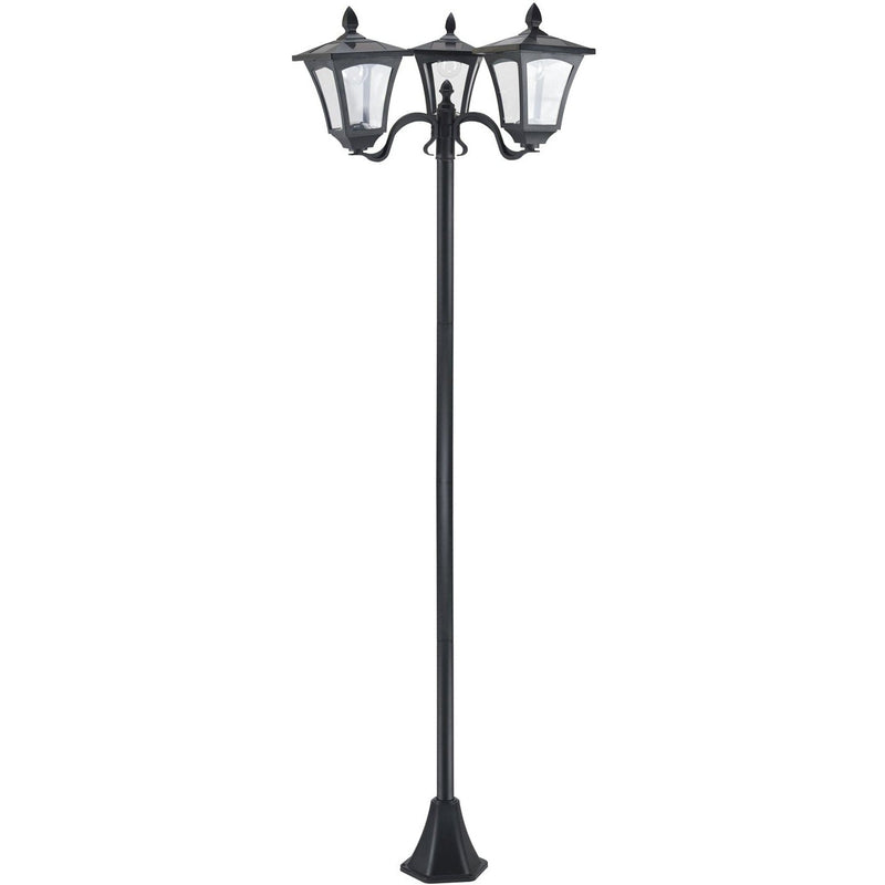 Solar Garden Lamp Post, IP44, Black