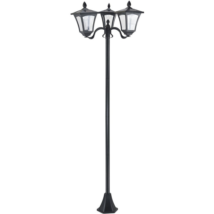 Solar Garden Lamp Post, IP44, Black