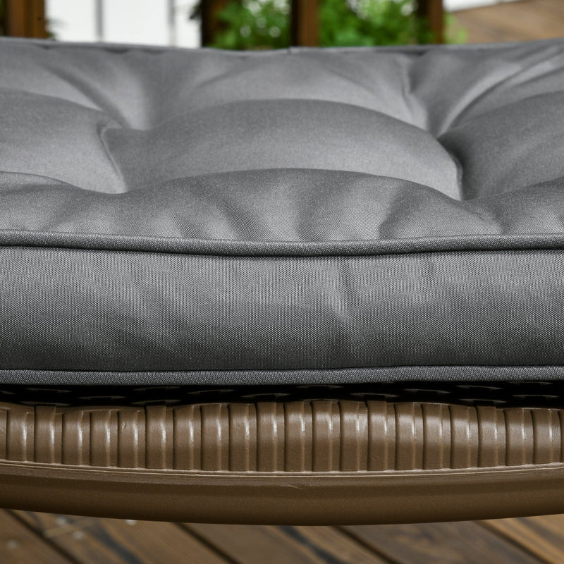 Garden Seat Cushion, 40 x 40cm, Grey