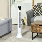 36" Tower Fan with Remote, 3 Speed, Oscillation, 7.5h Timer Homcom