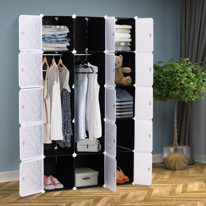 Modular Cube Storage Unit, Plastic DIY Wardrobe