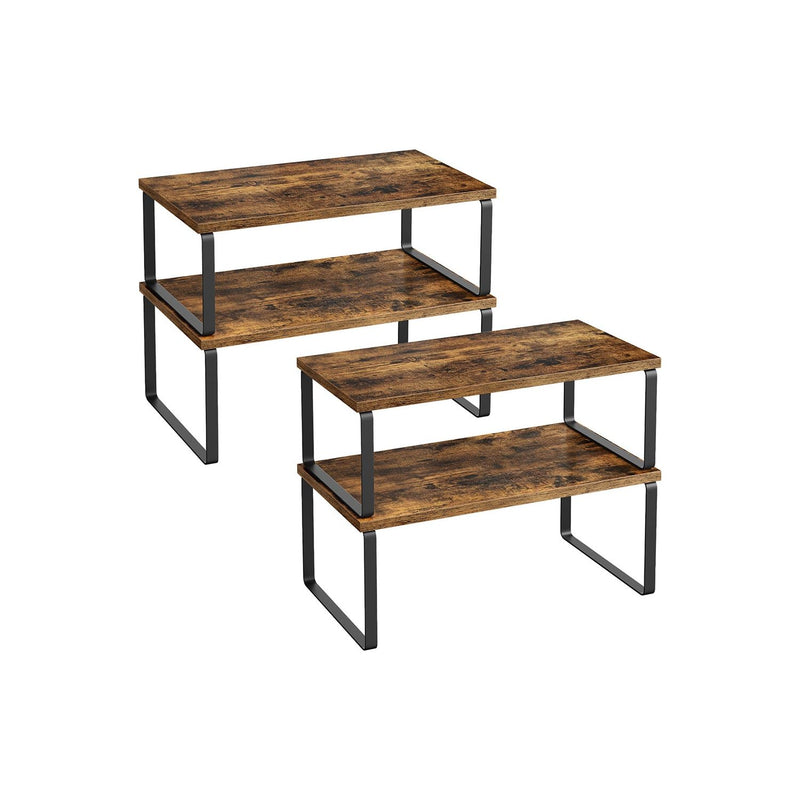 Set of 4 Cupboard Organiser Shelves by Songmics