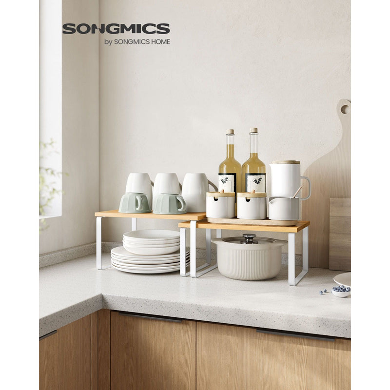 Set of 2 Spice Shelves for Cabinets by Songmics