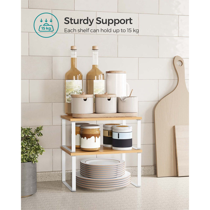 Set of 2 Spice Shelves for Cabinets by Songmics