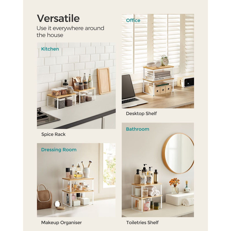 Set of 2 Spice Shelves for Cabinets by Songmics