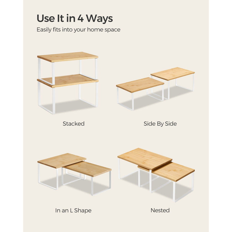 Set of 2 Spice Shelves for Cabinets by Songmics