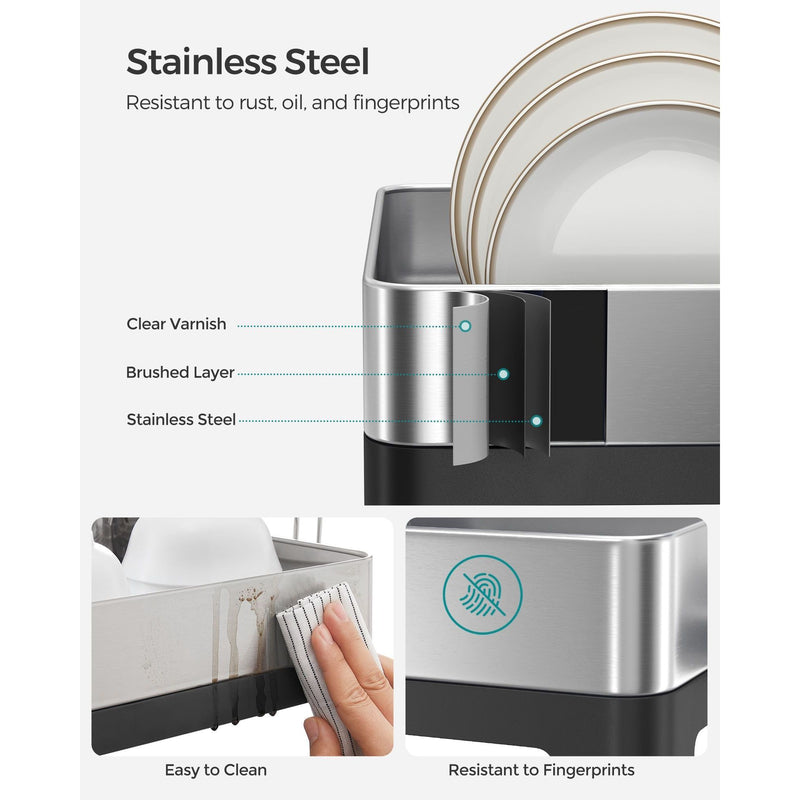 Stainless Steel Dish Drainer with Drip Tray by Songmics