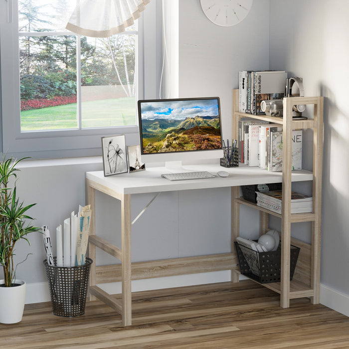 Office Desk with Shelves Writing Desk PC Laptop Table